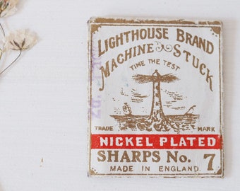 Vintage Lighthouse Brand Needles in Original Packaging Vintage Sewing 6 Needles