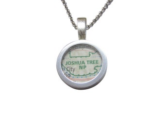 Joshua Tree National Park Map Pendant Necklace