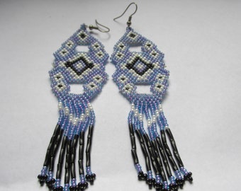 Lavender Beaded earrings