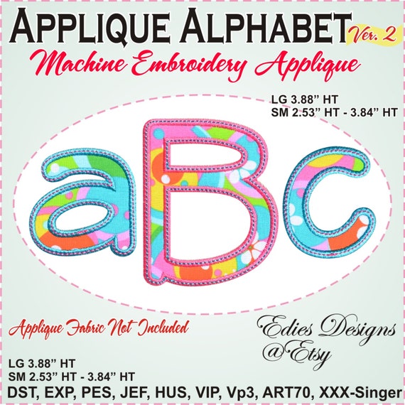 Split Applique Alphabet Monogram Font Machine Embroid - Vrogue.co