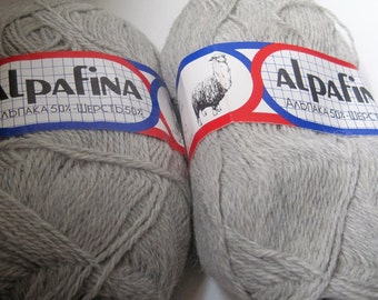 2 skeins of Alpafina yarn destash