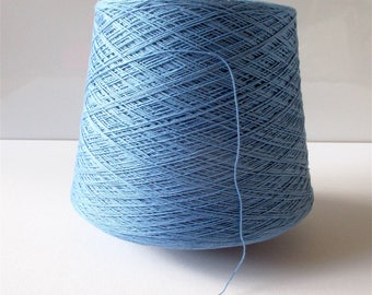 3/10's light blue mercerised cotton