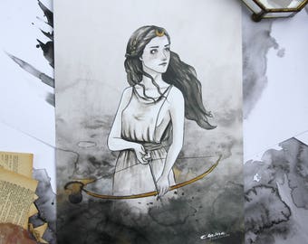 A4 size illustration "Artémis"