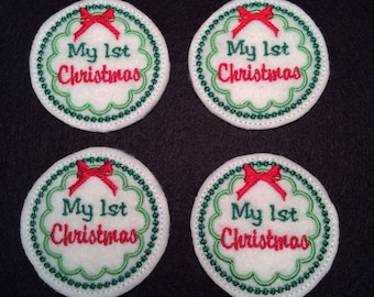 My First Christmas Embroidered Felt Applique