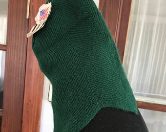 Vintage 1970's NWT Knit Helmet Liner/ Hard Hat Liner