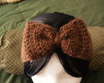 Brown Earwarmer/ Crochet Headband