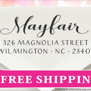 Address Stamp - FAST Return Address Stamp Self Inking - Christmas Card Invitation Envelopes - 4577