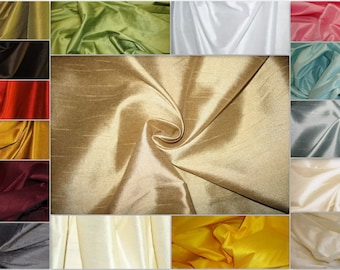 Shantung Dupioni Faux Silk Fabric , sold by Yard, 58" wide. 130 colors available.