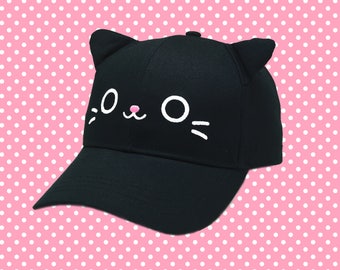 Kawaii Kitty Cat Hat With Ears - Dad Hat Baseball Cap