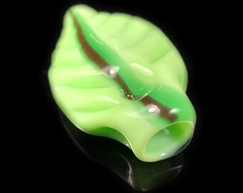 Mint Tree Leaf Glass Chillum