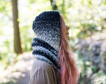 The Magpie Hooded Scarf Crochet Pattern