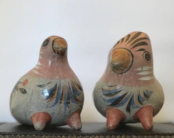 Set of (2) Tonala Mexican Folk Art Birds