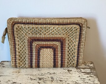 Vintage Straw Clutch