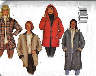 Butterick 6835 Coat Jacket Blazer Sewing Pattern Fleece UNCUT Plus Size 14, 16, 18