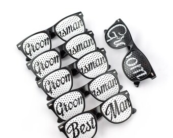 Groom Groomsman Best Man Sunglasses, Bachelor Party favor and Groomsmen gift wedding party sunglasses