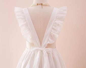 Grazia Maxi Sundress in Cream with Pink Multi Linen Blend