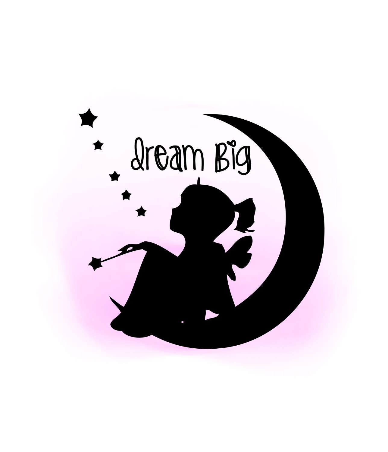 Download Dream big SVG clipart Little Girl Quote Word Art Digital