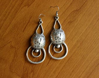 Ethnic Earrings, Antique Silver Boho Earrings, Bohemian Earrings, Kuchi Banjara Earrings, Afghan Earrings, Gypsy Earrings, Tribal Earrings
