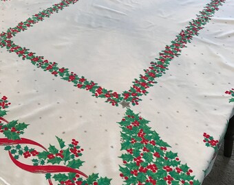 Christmas Tree Tablecloth, 57" x 53"