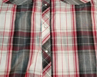 Levi Strauss L mens long sleeved western shirt vintage style FREE SHIP