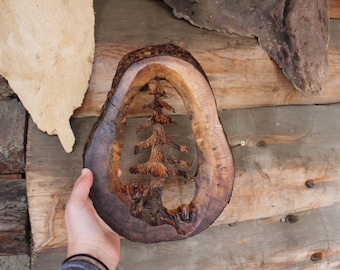 Wooden Tree Carving, Hand Carved Sculpture