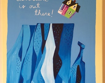Disney Pixar UP Inspired Paradise Falls Painting