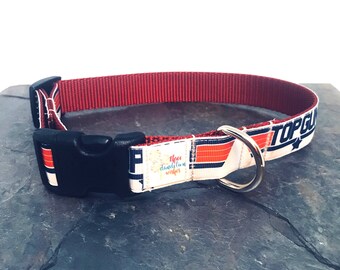 Top Gun Dog Collar, Boy Dog, Girl Dog, Custom dog Collar, Adjustable Collar, Ribbon Collar, Male Dog, Female Dog, Military, dog leash