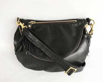 Alberta leather bag in black