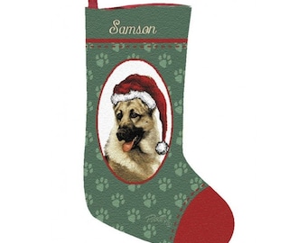 German Shepherd Dog Personalized Christmas Stocking