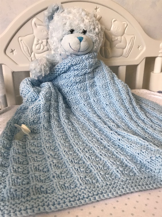 Squishy Soft Stroller Blanket Knit Pattern Easy Knitting