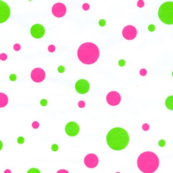 Hip Hop Pink & Lime Green Polka Dot Tissue Paper 259