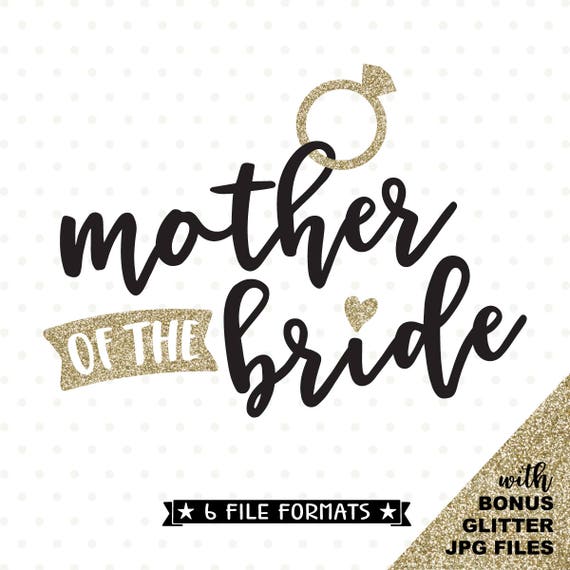 Mother of the Bride SVG file Bridal Party shirt iron on file