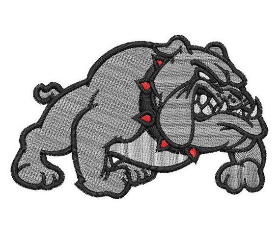 Bulldog Embroidery Design