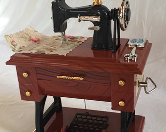 Music Box, Vintage Miniature Sewing Machine