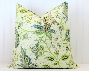 BOTH SIDES - ONE Tilton Fenwick Gibbie Aqua/Coral/Lemon Pillow Cover