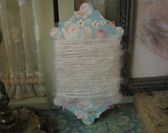 White Wool Yarn Trim Scrapbook Junk Journals Mini Albums Tags Mixed Media Art Supplies Paper Craft Supplies