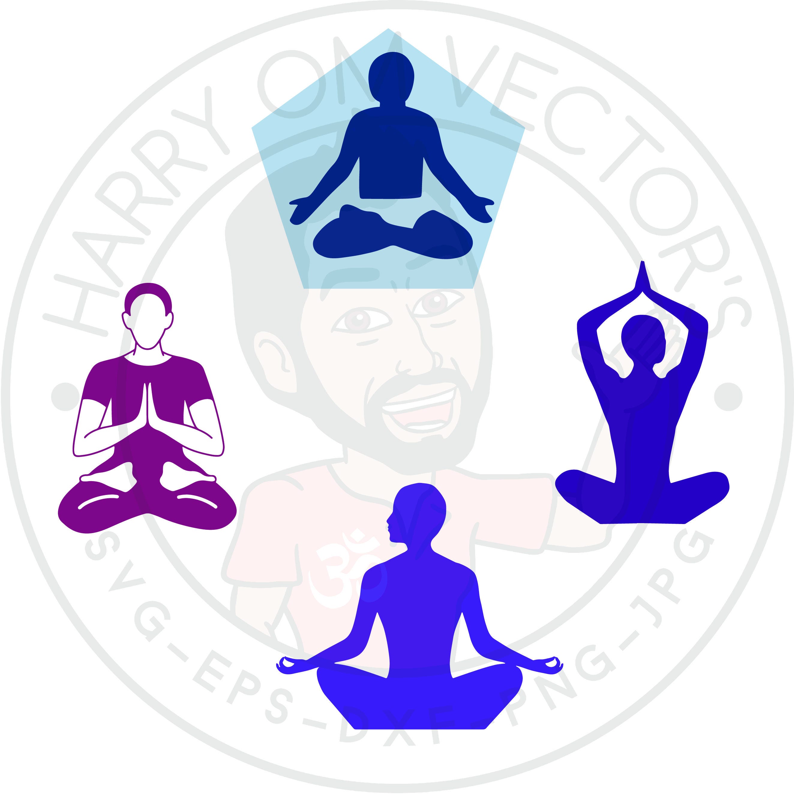 Download Sitting Meditation Vectors, SVG DXF For Silhouette Cameo ...