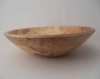 Spalted Elm Wooden Salad Bowl Serving Bowl Hand Turned
