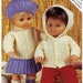 Pdf vintage Doll Clothes to knit instant download knitting pattern