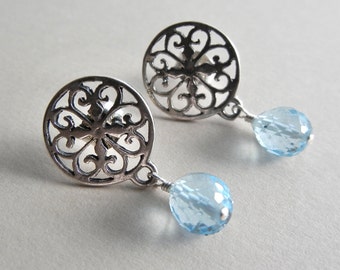 Blue Topaz Yamuna Earrings