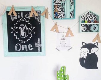 Timber Teepee Garland Bunting Decor Wall Hanging Gift Boho Door Sign Bedroom Decor Teepee Styling