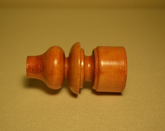 Elegant vintage handmade wooden curtain rod ends/ finials/ pole ends POPPY