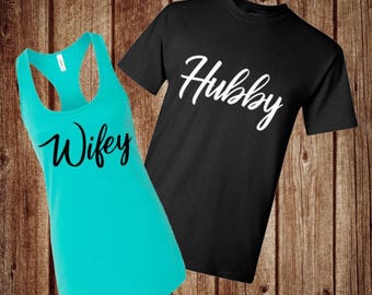 Wifey and Hubby tank/tshirt set