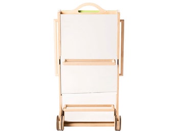 Montessori mirror with pull-up bars