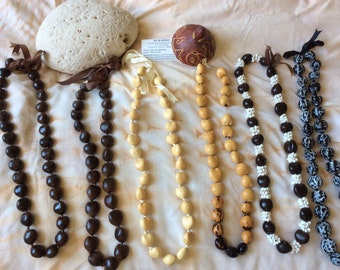 6 Various kukui Lei of different length and styles