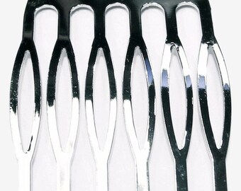 6 Metal Hair Combs, Premium - 35mm (1 3/8 inch)