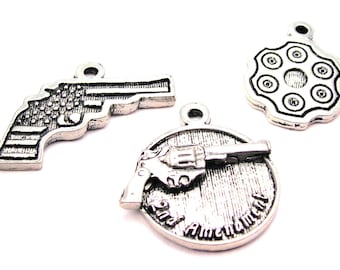 2nd Amendment collection of charms 3 piece set