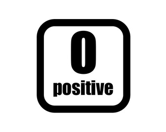 Medical Patch - Blood Type 0 POSITIVE - Embroidered