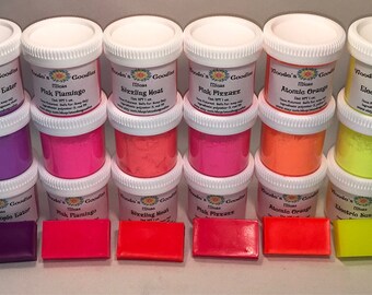Neon pigment , slime, soap, tumbler, neon, nail polish, paint, craft supplies, soap supplies, neon, color supplies, candle, colorant