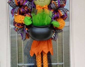 Halloween Witch with Cauldron